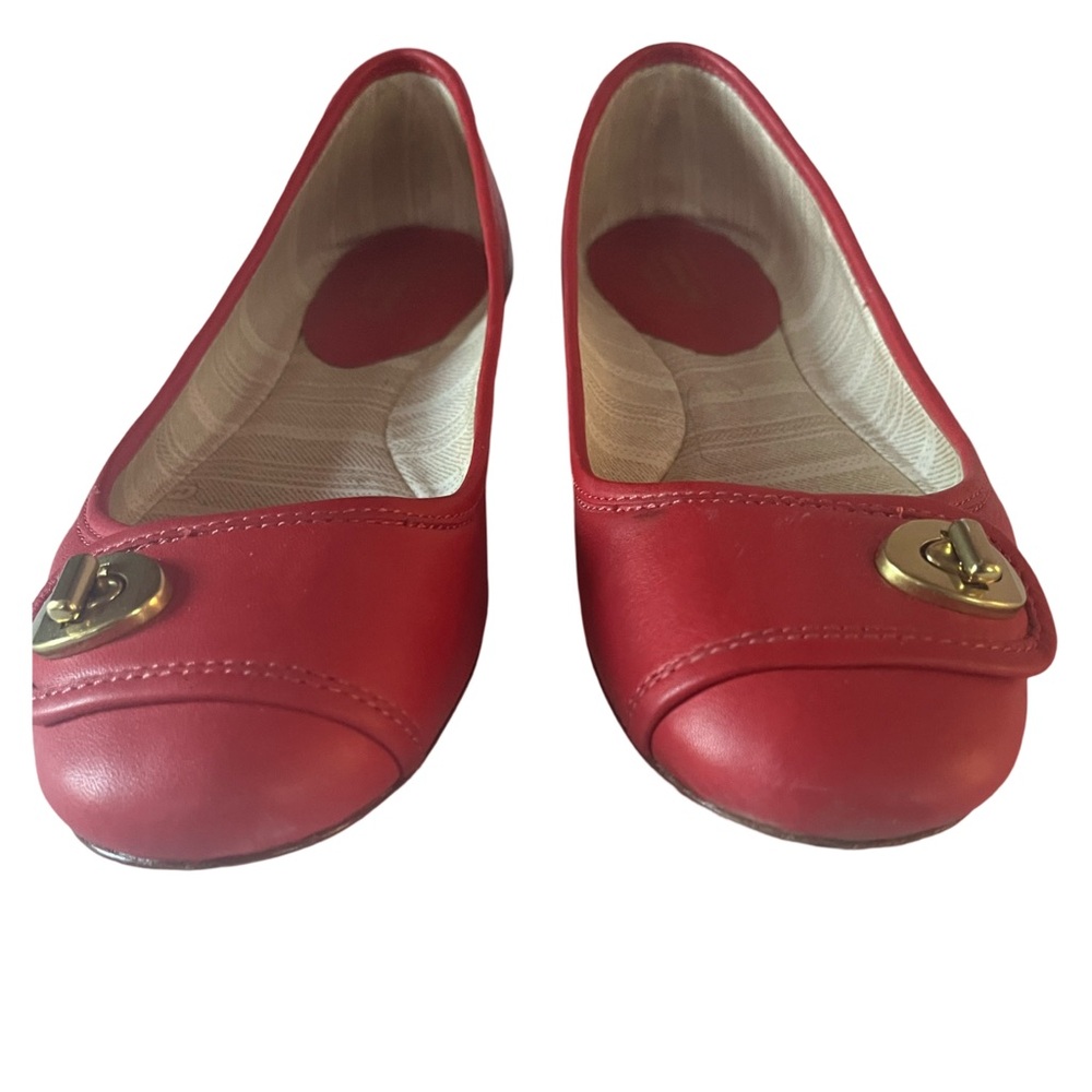 Coach leather flats - Color Coral, Size 8